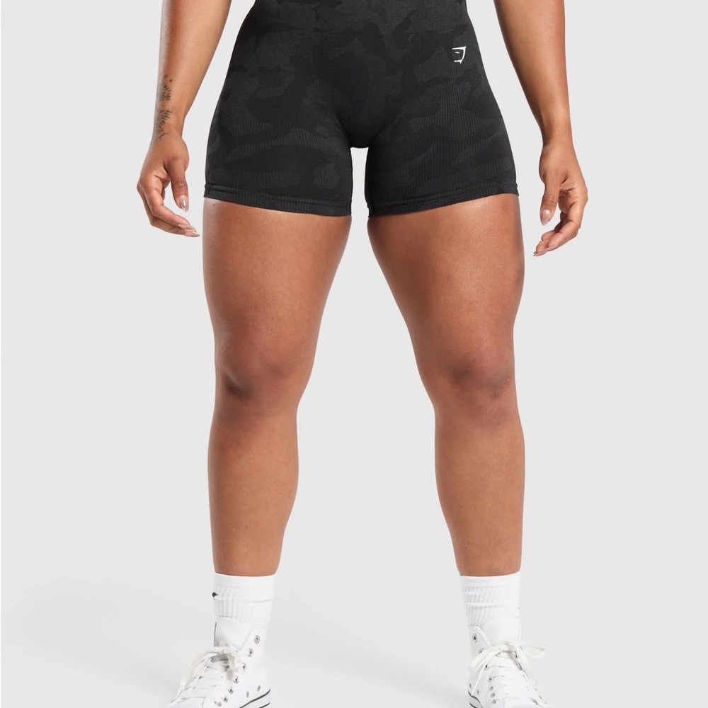 Gymshark Adapt Black Camo Bike Shorts